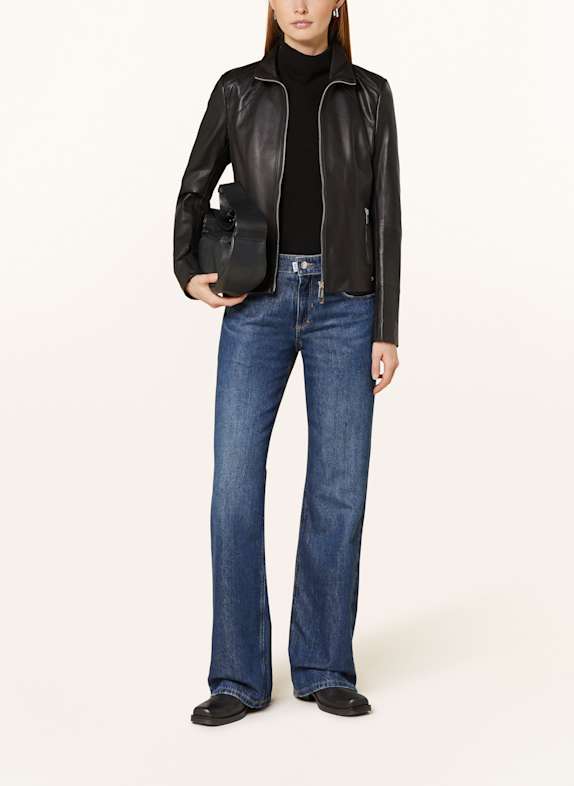 MILESTONE Lederjacke MSGALATEA SCHWARZ