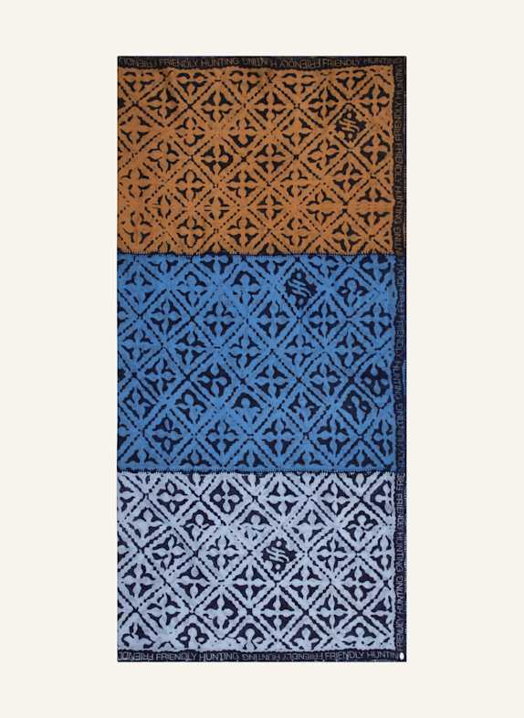 friendly hunting Cashmere-Schal EYES OF MARAKESH DUNKELBLAU/ HELLBLAU/ BEIGE