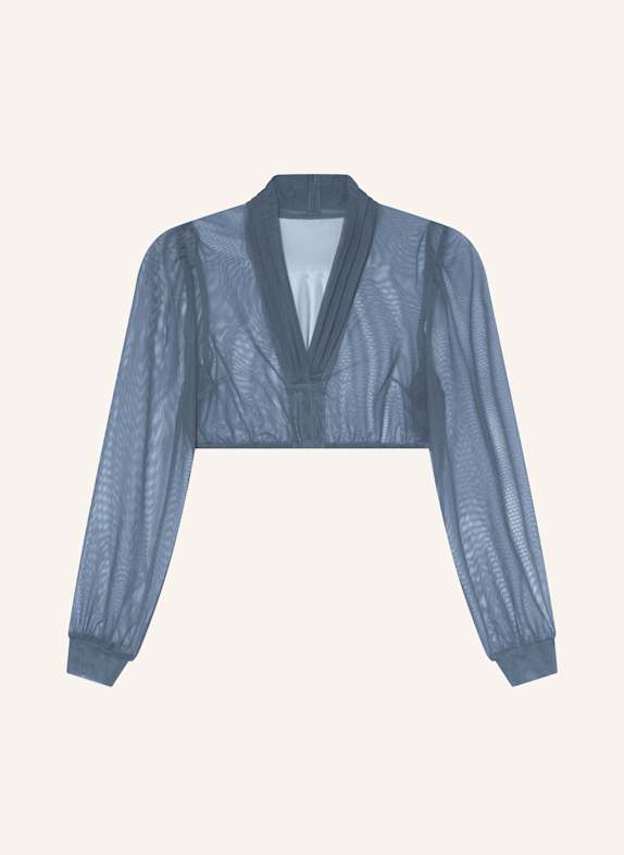 Johann & Johanna Dirndlbluse aus Mesh BLAUGRAU