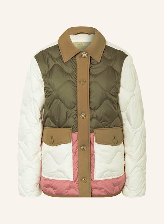 WOOLRICH Steppjacke HERITAGE OLIV/ BRAUN/ CREME