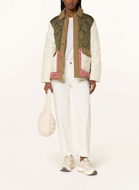 WOOLRICH Steppjacke HERITAGE OLIV/ BRAUN/ CREME