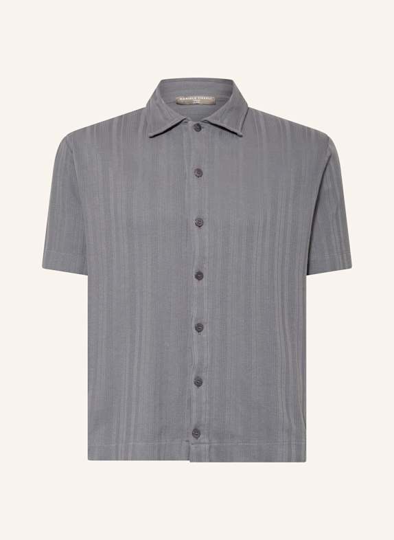 DANIELE FIESOLI Kurzarm-Hemd Regular Fit aus Sweat GRAU