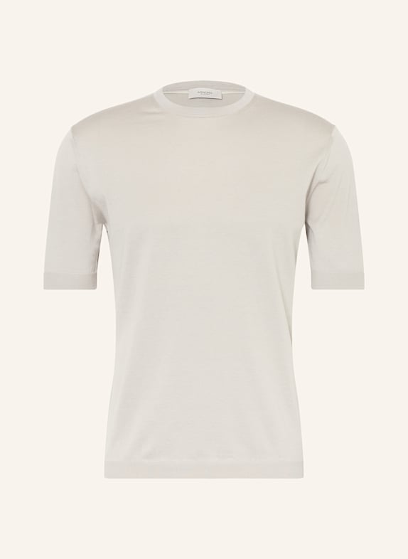 AGNONA T-Shirt mit Seide HELLGRAU