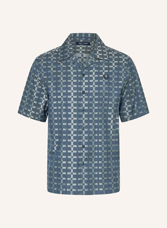 FRED PERRY Resorthemd Comfort Fit BLAUGRAU/ HELLGRAU