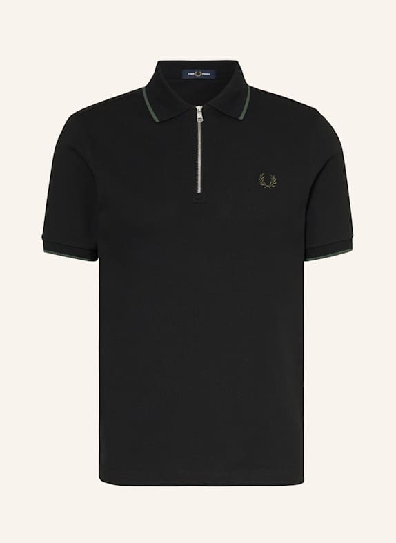FRED PERRY Piqué-Poloshirt SCHWARZ