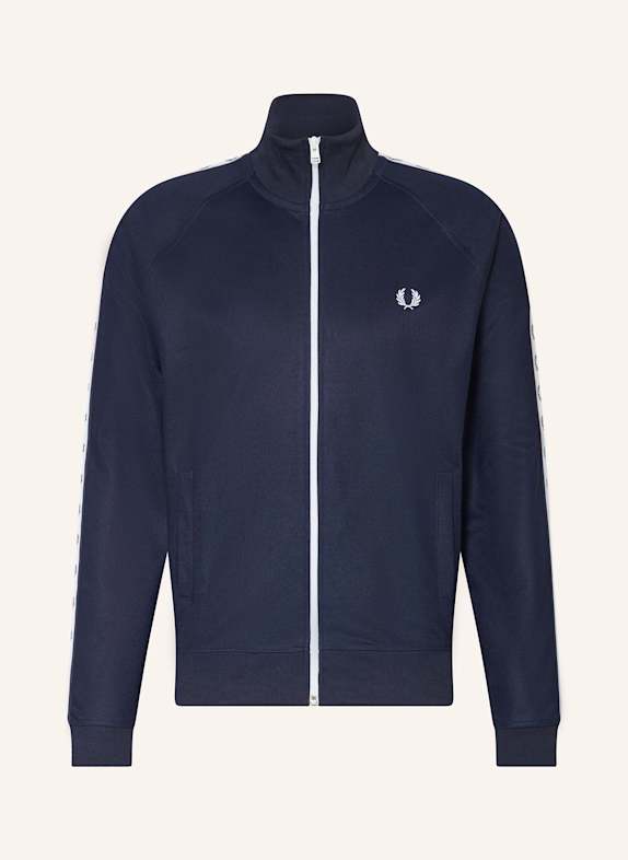 FRED PERRY Sweatjacke DUNKELBLAU/ WEISS