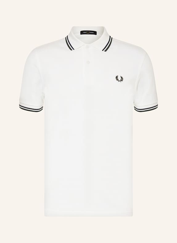 FRED PERRY Piqué-Poloshirt WEISS/ DUNKELGRÜN