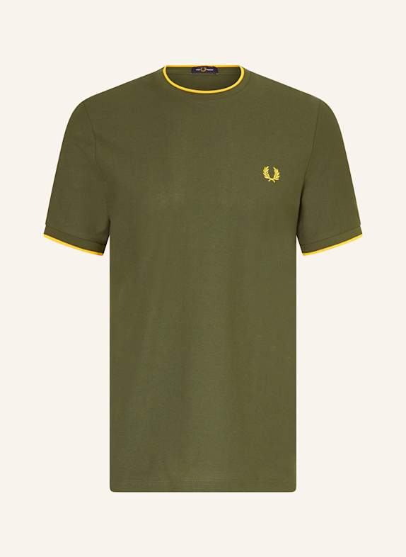 FRED PERRY T-Shirt DUNKELGRÜN