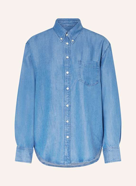 GANT Hemdbluse in Jeansoptik BLAU
