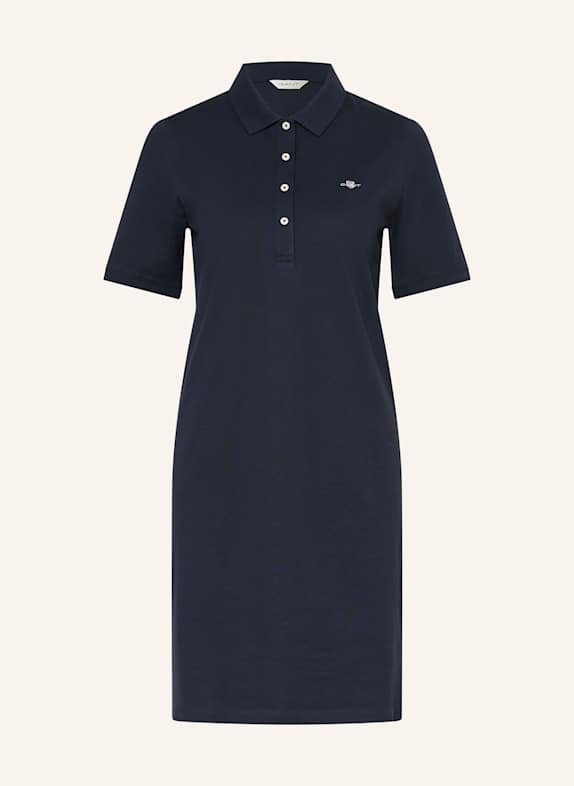 GANT Piqué-Kleid SHIELD DUNKELBLAU