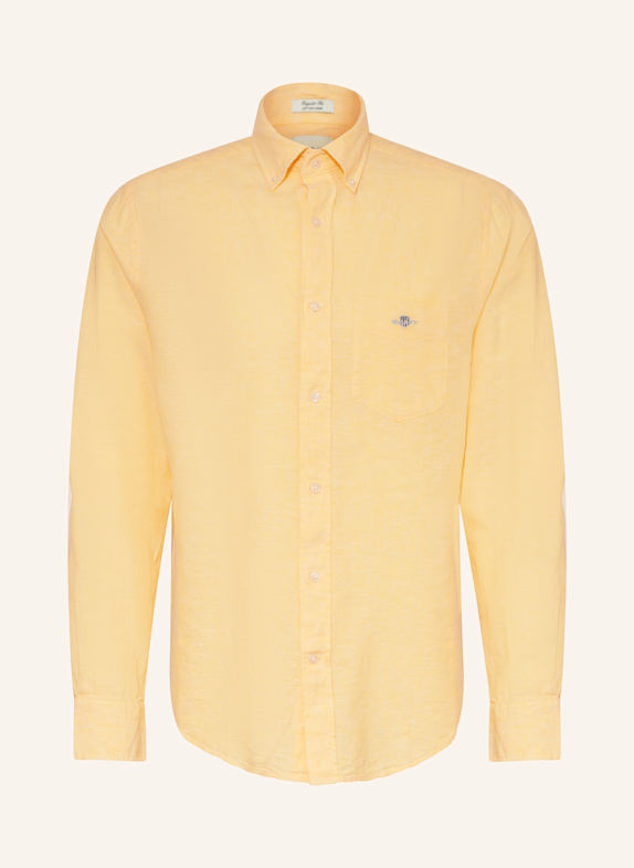 GANT Hemd Regular Fit mit Leinen GELB