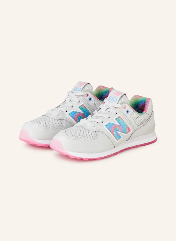new balance Sneaker 574 HELLGRAU/ HELLBLAU/ ROSA