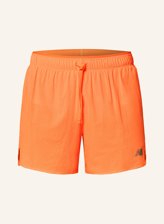 new balance 2-in-1 running shorts RC ULTRA LIGHT SPLIT SHORT 5" NEON ORANGE