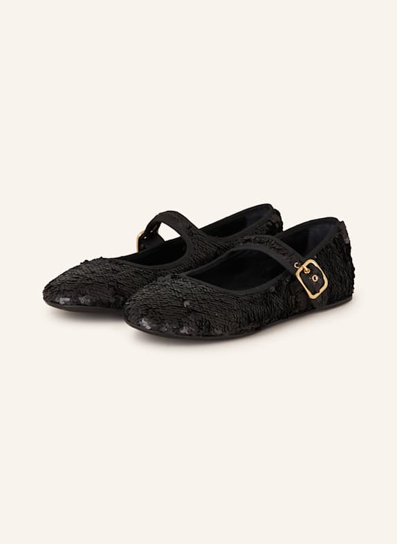 AGL Mary-Jane-Ballerinas HOOLA HOOP BEBE mit Pailletten SCHWARZ