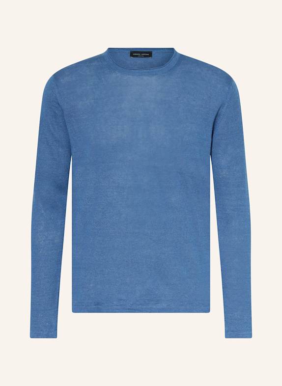 roberto collina Leinenpullover BLAU