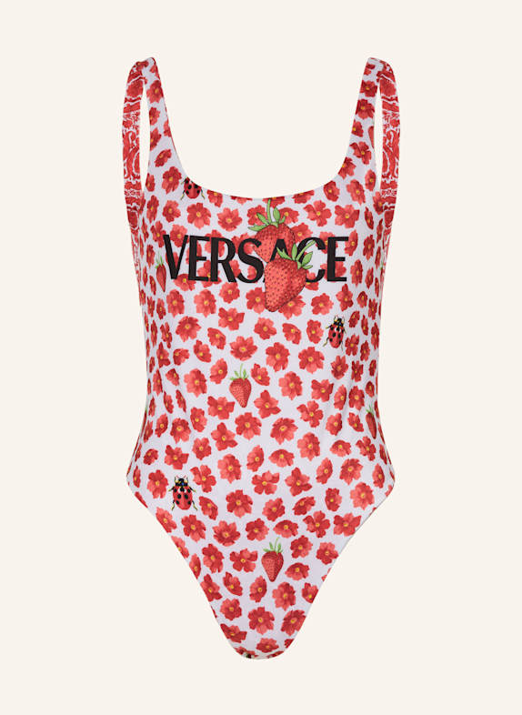 VERSACE Strój kąpielowy dwustronny CZERWONY/ BIAŁY