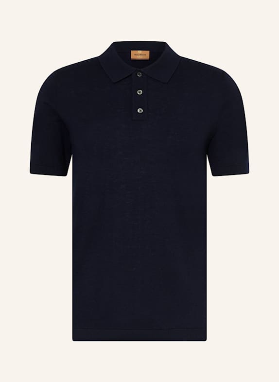 MOS MOSH Gallery Strick-Poloshirt MMGADAM DUNKELBLAU
