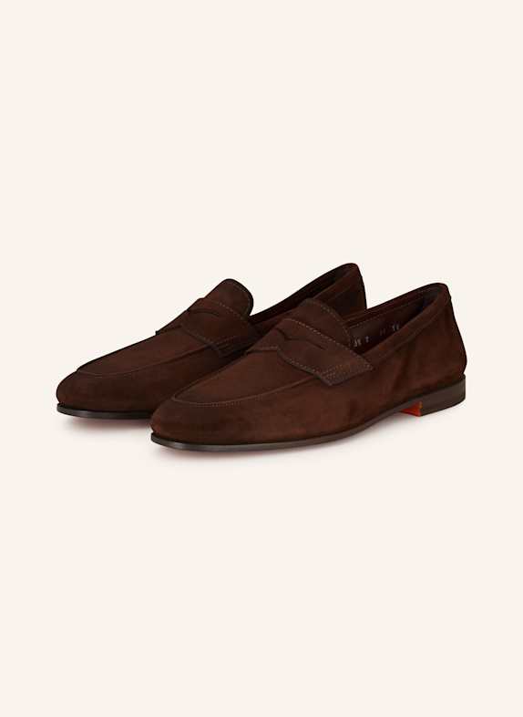 Santoni Penny-Loafer CARLOS DUNKELBRAUN