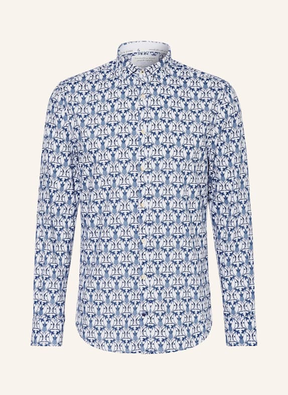 COLOURS & SONS Hemd Regular Fit WEISS/ DUNKELBLAU/ BLAUGRAU