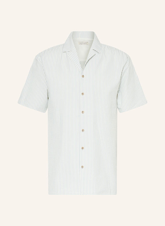 COLOURS & SONS Hemd Regular Fit ECRU/ BLAU