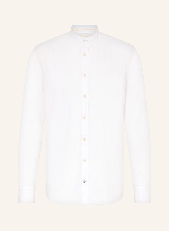 COLOURS & SONS Hemd Regular Fit mit Leinen WEISS
