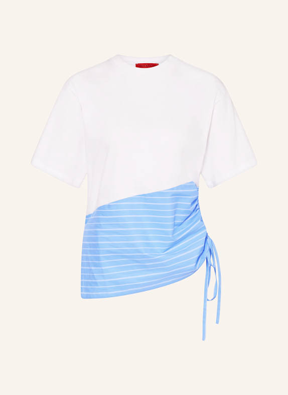 MAX & Co. T-Shirt BREST im Materialmix WEISS/ BLAU