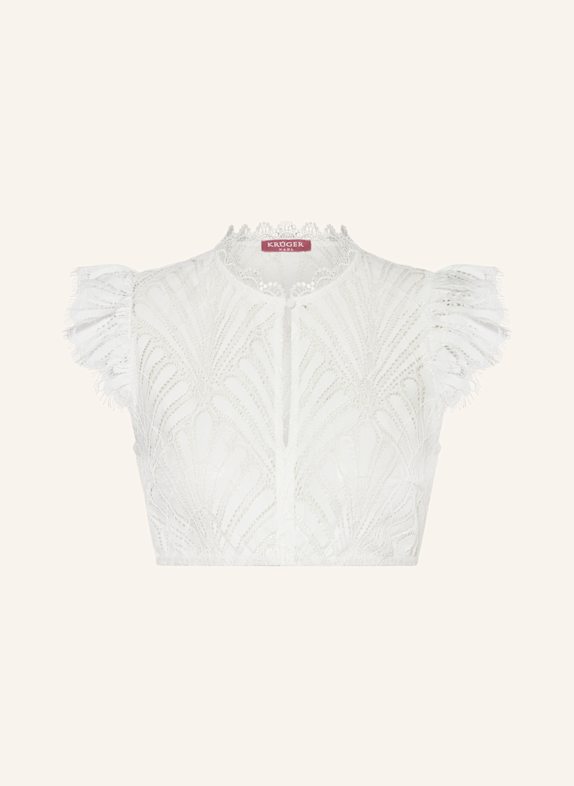 KRÜGER Dirndlbluse ELAH aus Spitze CREME