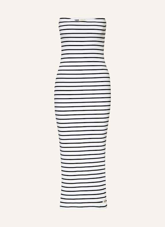 Calvin Klein Jeans Off-Shoulder-Kleid WEISS/ SCHWARZ