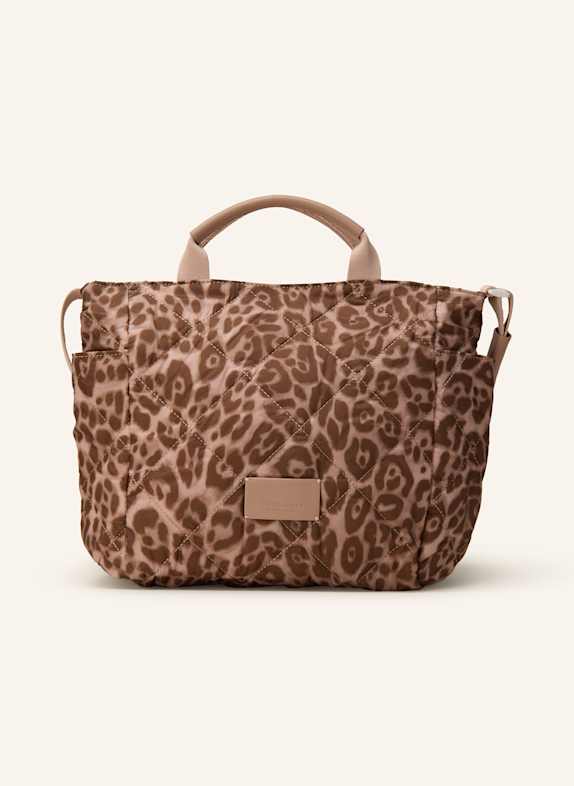 SEIDENFELT Shopper HETTA HELLBRAUN/ CREME/ SCHWARZ