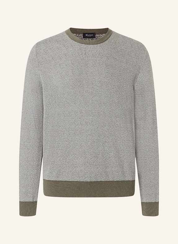 MAERZ MUENCHEN Pullover OLIV/ WEISS