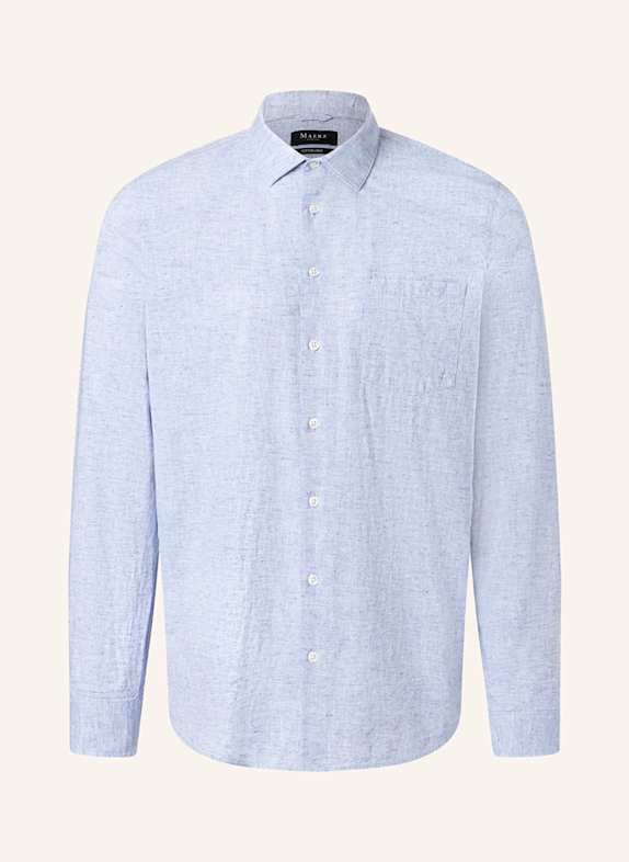 MAERZ MUENCHEN Hemd Regular Fit mit Leinen HELLBLAU
