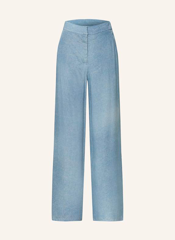SLY 010 Marlenehose in Jeansoptik mit Seide HELLBLAU