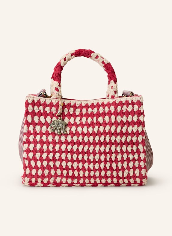 ANOKHI Handbag BOOKTOTE MEDIUM RED/ WHITE