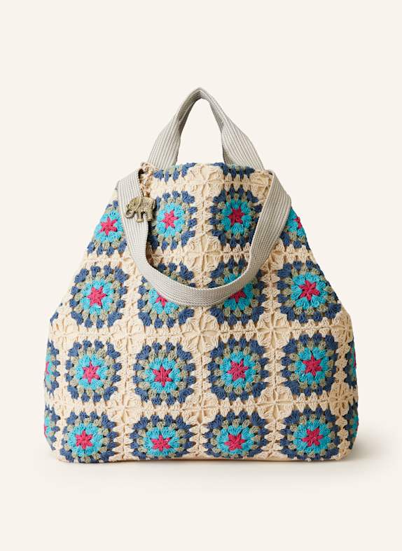ANOKHI Shopper ECRU/ BLAU/ PINK