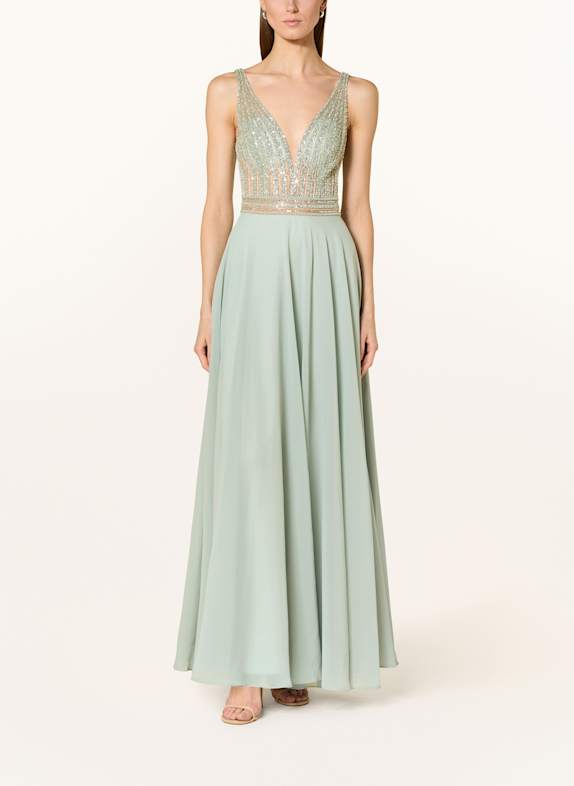 Hey Kyla Abendkleid mit Pailletten und Schmucksteinen MINT