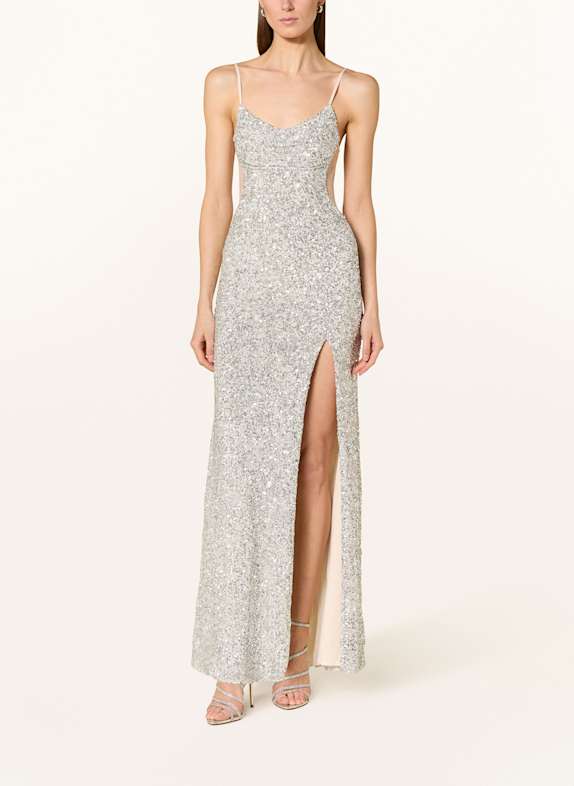 Hey Kyla Abendkleid mit Pailletten ECRU/ SILBER