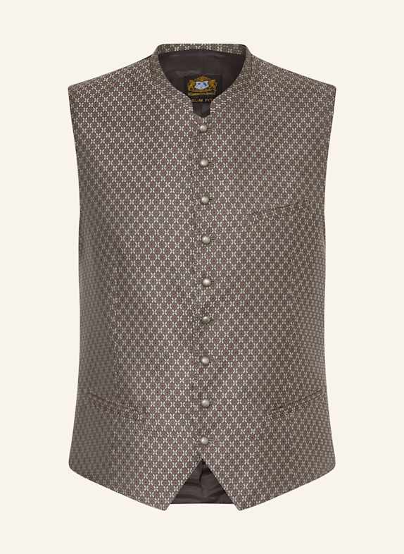Hammerschmid Trachtenweste ERICH BRAUN/ DUNKELROT/ BEIGE