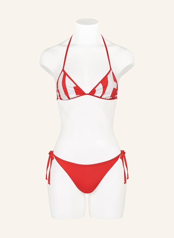 DIESEL Triangel-bikiniunderbukser BRAZILIAN-D-CORE RØD / HVID