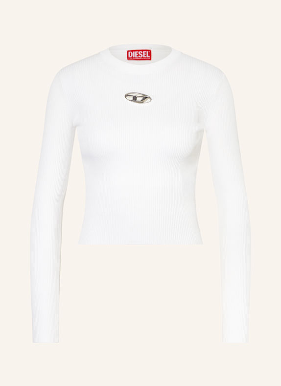 DIESEL Pullover M-VALARI mit Cut-out WEISS