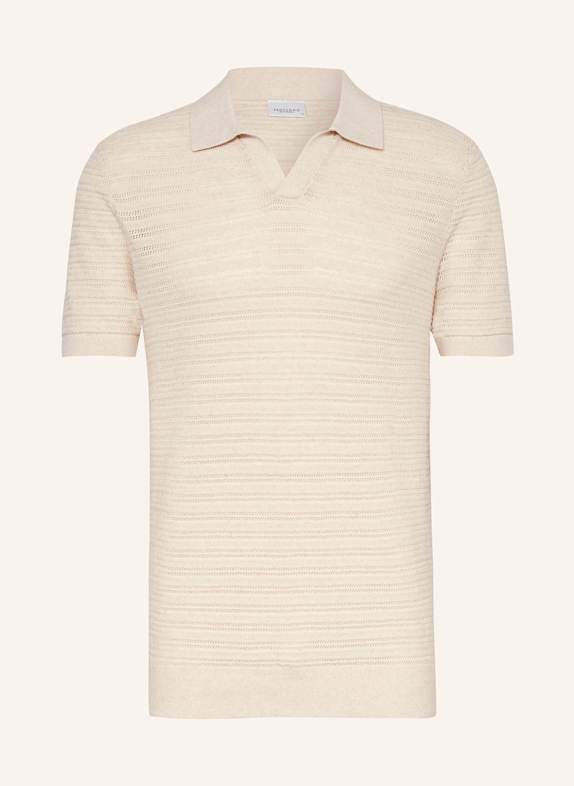 PROFUOMO Strick-Poloshirt Regular Fit CREME
