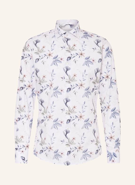 PROFUOMO Hemd Slim Fit WEISS/ BLAUGRAU/ HELLGRÜN