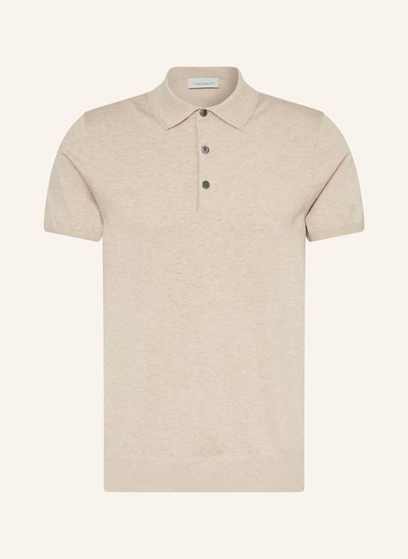 PROFUOMO Strick-Poloshirt BEIGE
