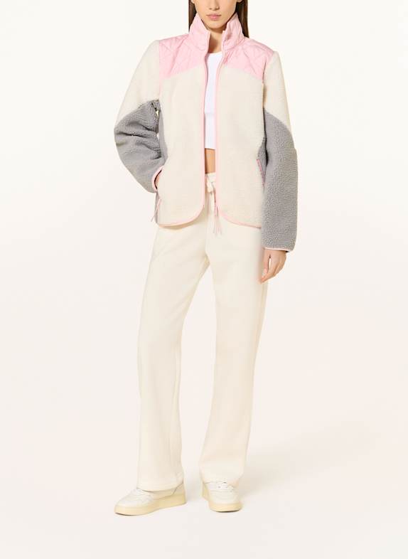 TheJoggConcept Teddyfell-Jacke JCBERRI WEISS/ GRAU/ PINK