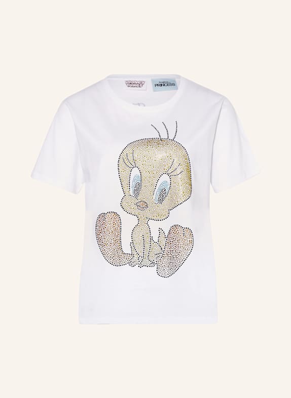 FrogBox T-Shirt mit Schmucksteinen WEISS