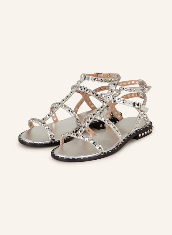 ash Sandalen PRECIOUS mit Nieten SILBER