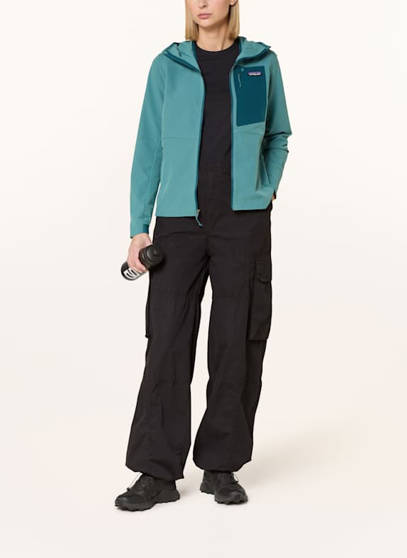 patagonia Funktionsjacke R1® CROSSSTRATA PETROL