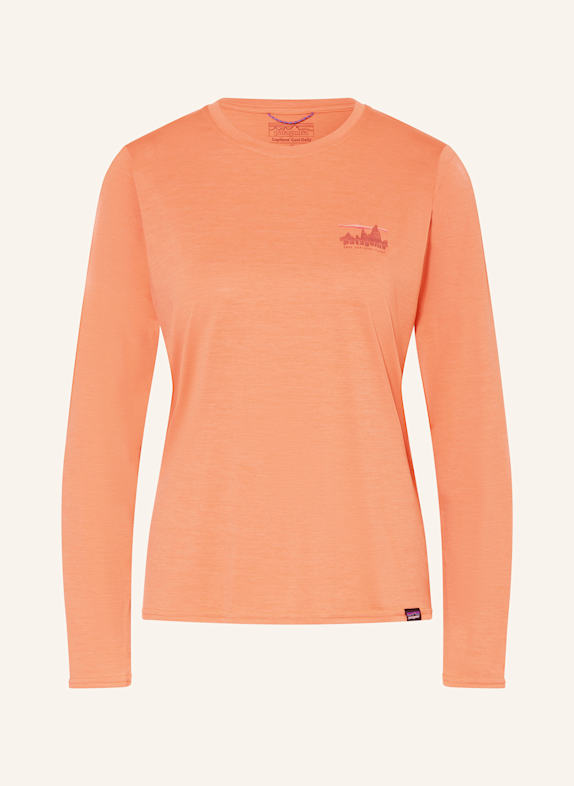 patagonia Long sleeve shirt CAPILENE COOL ORANGE