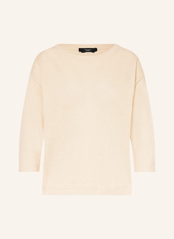 WEEKEND Max Mara Leinenpullover SELZ mit 3/4-Arm ECRU