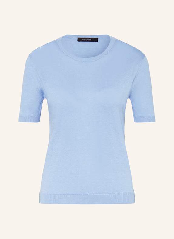WEEKEND Max Mara Strickshirt ZIBETTO mit Seide HELLBLAU