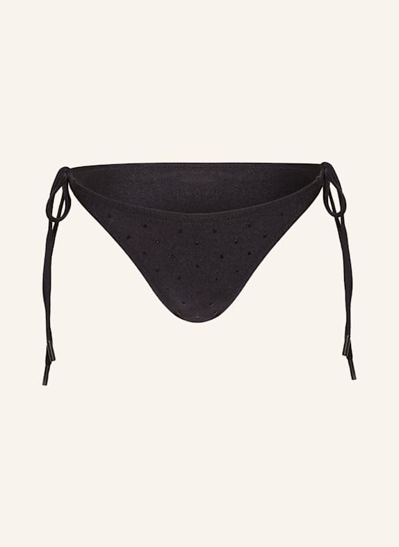 GOLDBERGH Triangel-Bikini-Hose RIVA mit Schmucksteinen SCHWARZ